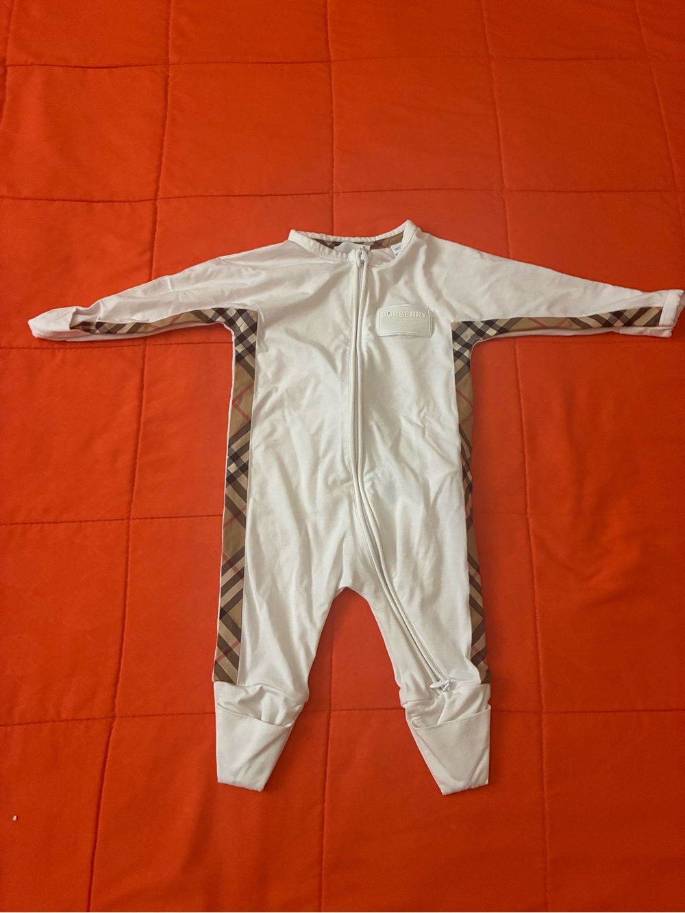 Burberry Toddler Boys White One Piece Size 3M/62cm